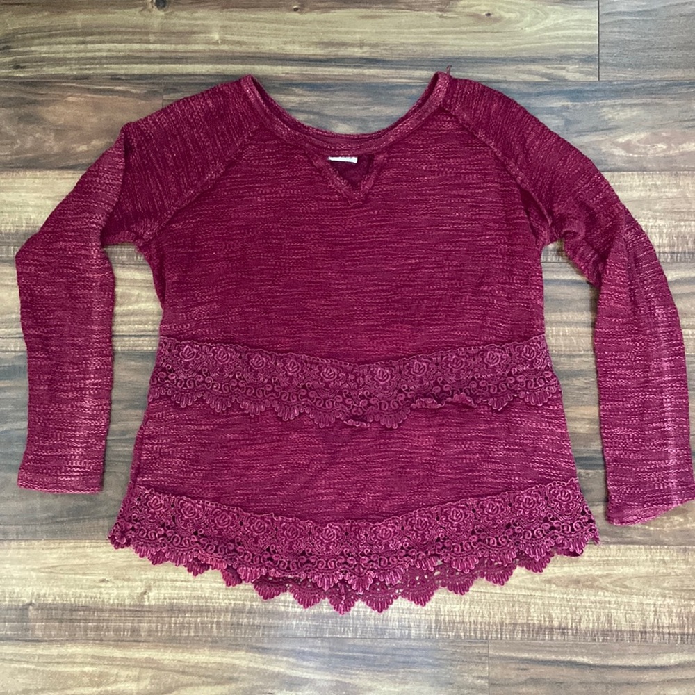 Maurices Long Sleeve with Lace Detail